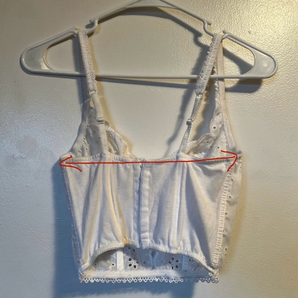 White eyelet bra corset top - Picture 14 of 17